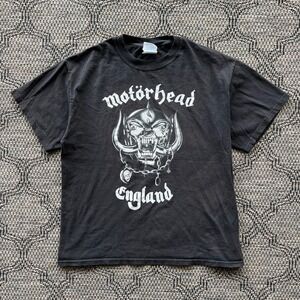 Vintage Motorhead T-Shirt Mens Large Black Y2K England Band Rock Heavy Metal